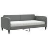vidaXL Sof&aacute; cama con colch&oacute;n tela gris oscuro 90x190 cm