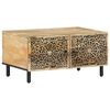 vidaXL Mesa de centro de madera maciza de pino 80x50x40 cm