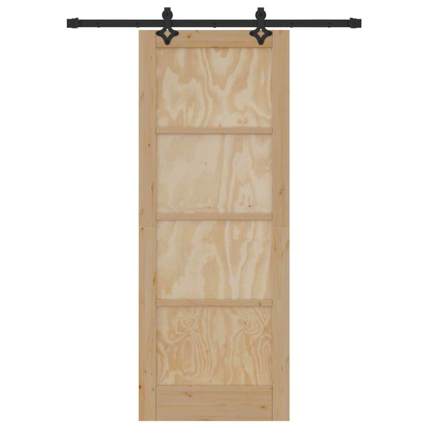 vidaXL Puerta Corredera ORKDAL Marrón 78 x 202 cm