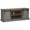vidaXL Mueble de TV HALDEN 2 puerta correderas gris 150x40x60 cm