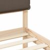 vidaXL Estructura de Cama con Cabecera Tapizada Taup&eacute; 200 x 200 cm