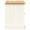 vidaXL Banco zapatero VIGO madera maciza de pino blanco 106x35x45 cm