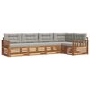vidaXL Conjunto de sof&aacute;s de exterior 5 pcs Gris Natural y Claro