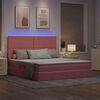 vidaXL Cama con almacenamiento y LED Rosa 180 x 200 cm Terciopelo