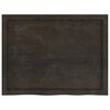 vidaXL Estante pared madera roble tratada marr&oacute;n oscuro 80x60x(2-6) cm