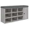 vidaXL Zapatero madera de ingenier&iacute;a gris Sonoma 102x32x50 cm