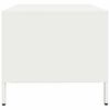 vidaXL Mesa de centro acero laminado en fr&iacute;o blanco 101,5x50x43,5 cm