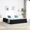 vidaXL Cama con almacenamiento y colchón Negro 180 x 200 cm Terciopelo