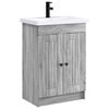 vidaXL Juego de muebles de ba&ntilde;o Sonoma gris 78,5 x 37,5 x 81 cm