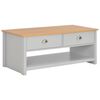 vidaXL Mesa de centro gris 100x50x42 cm