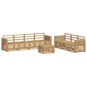 vidaXL Juegos de sof&aacute;s 8 uds. Blanco Madera de Acacia S&oacute;lida
