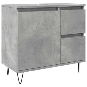 vidaXL Mueble de lavabo madera ingenier&iacute;a gris hormig&oacute;n 65x33x60 cm