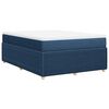 vidaXL Cama box spring con colchón tela azul 160x200 cm