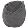 vidaXL Bolso redondo hecho a mano de yute gris oscuro