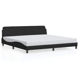 vidaXL Estructura de cama Dover tela negro 200x200 cm