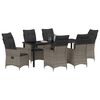vidaXL Conjunto de Comedor de Jard&iacute;n 7 pcs Gris rat&aacute;n sint&eacute;tico