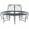 vidaXL Banco de &Aacute;rbol 8-N&uacute;mero de plazas &Oslash; 160 x 89 cm Acero