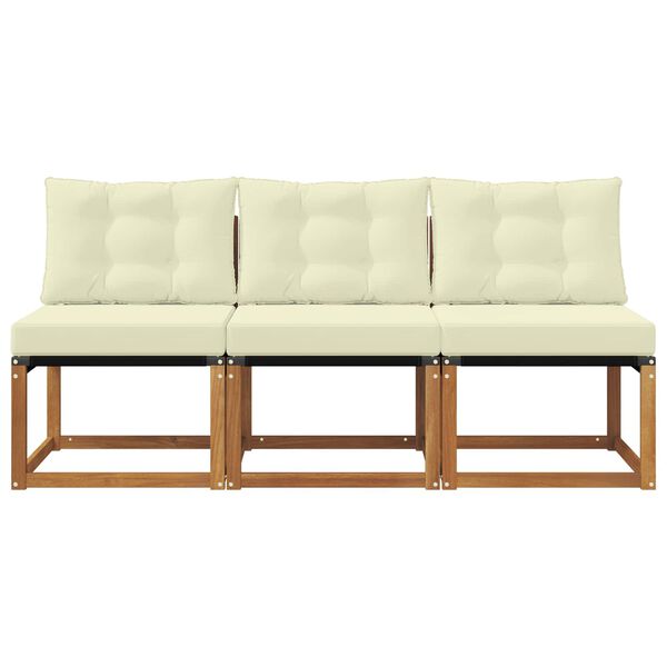 vidaXL 3 Pieza Sof&aacute; central de exterior