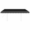 vidaXL Toldo retr&aacute;ctil autom&aacute;tico con postes gris antracita 4,5x3 m