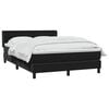 vidaXL Cama box spring con colch&oacute;n terciopelo negro 160x210 cm