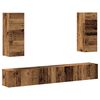 vidaXL Conjunto de mueble de TV 4 piezas montado la pared madera vieja