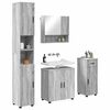 vidaXL Juego de muebles de ba&ntilde;o con caj&oacute;n con puerta 4 pcs Gris Sonoma