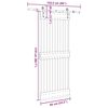 vidaXL Puerta corredera con herrajes madera maciza de pino 85x210 cm