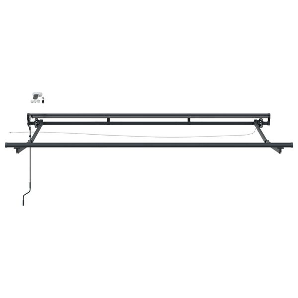 vidaXL Marco de toldo el&eacute;ctrico con LEDs Antracita 3 x 2 m Aluminio