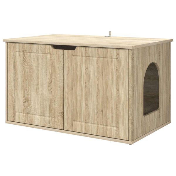 vidaXL Casa para Gatos Sonoma 85 x 55 x 50,5 cm Madera de ingenier&iacute;a
