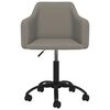 vidaXL Silla de comedor giratoria de terciopelo gris claro
