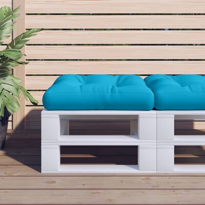 vidaXL Cojín para sofá de palets de tela azul 60x60x12 cm
