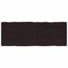 vidaXL Tablero mesa madera tratada borde vivo marr&oacute;n 160x60x(2-4) cm