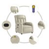 vidaXL Sill&oacute;n de masaje reclinable el&eacute;ctrico cuero sint&eacute;tico crema