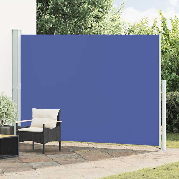 vidaXL Toldo lateral retr&aacute;ctil para patio azul 200x300 cm