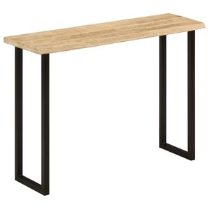 vidaXL Mesa consola con borde natural madera mango maciza 105x33x76 cm