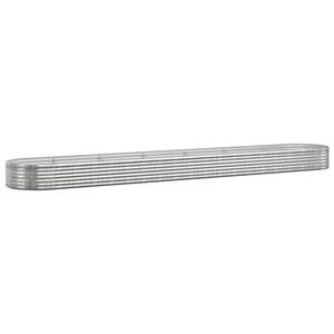 vidaXL Jardinera arriate acero galvanizado plata 544x100x36 cm