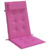 vidaXL Cojines para silla con respaldo alto 4 uds tela Oxford rosa