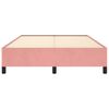 vidaXL Estructura de cama sin colch&oacute;n terciopelo rosa 140x190 cm