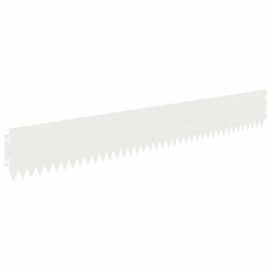 vidaXL Borde de C&eacute;sped 30 pcs 103 x 15 cm Acero Blanco