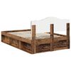 vidaXL Estructura de cama con cabecera Madera vieja 120 x 200 cm