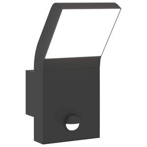 vidaXL L&aacute;mpara de pared de exterior LED aluminio fundido negro