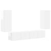 vidaXL Conjunto de mueble para TV de pared 4 uds. brillante