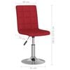 vidaXL Sillas de comedor giratorias 2 unidades tela rojo tinto