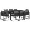 vidaXL Conjunto de Comedor de Jard&iacute;n 9 uds. Negro y Antracita