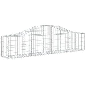 vidaXL Cesta de gaviones forma arco hierro galvanizado 200x30x40/60 cm