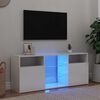 vidaXL Mueble de TV con luces LED blanco brillante 120x30x50 cm