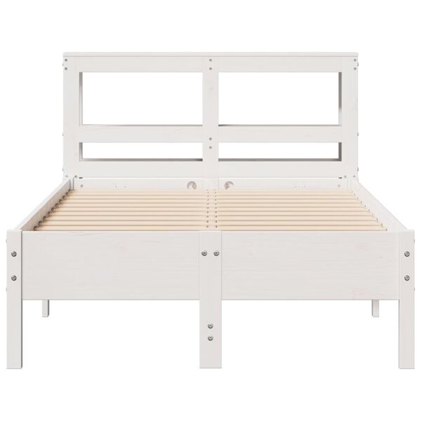 vidaXL Estructura cama sin colch&oacute;n madera maciza pino blanca 100x200cm