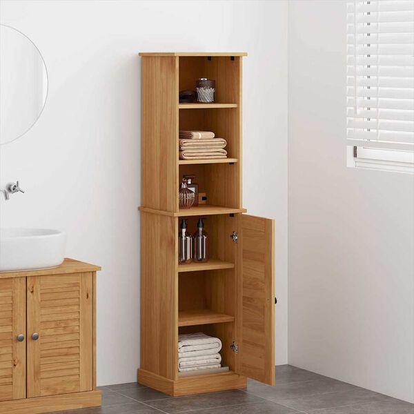 vidaXL Juego de muebles de ba&ntilde;o VIGO 2 pcs Marr&oacute;n y Marr&oacute;n Miel