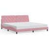 vidaXL Estructura cama sin colch&oacute;n terciopelo rosa 200x200 cm