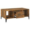 vidaXL Mesa de centro madera contrachapada roble ahumado 90x50x36,5 cm